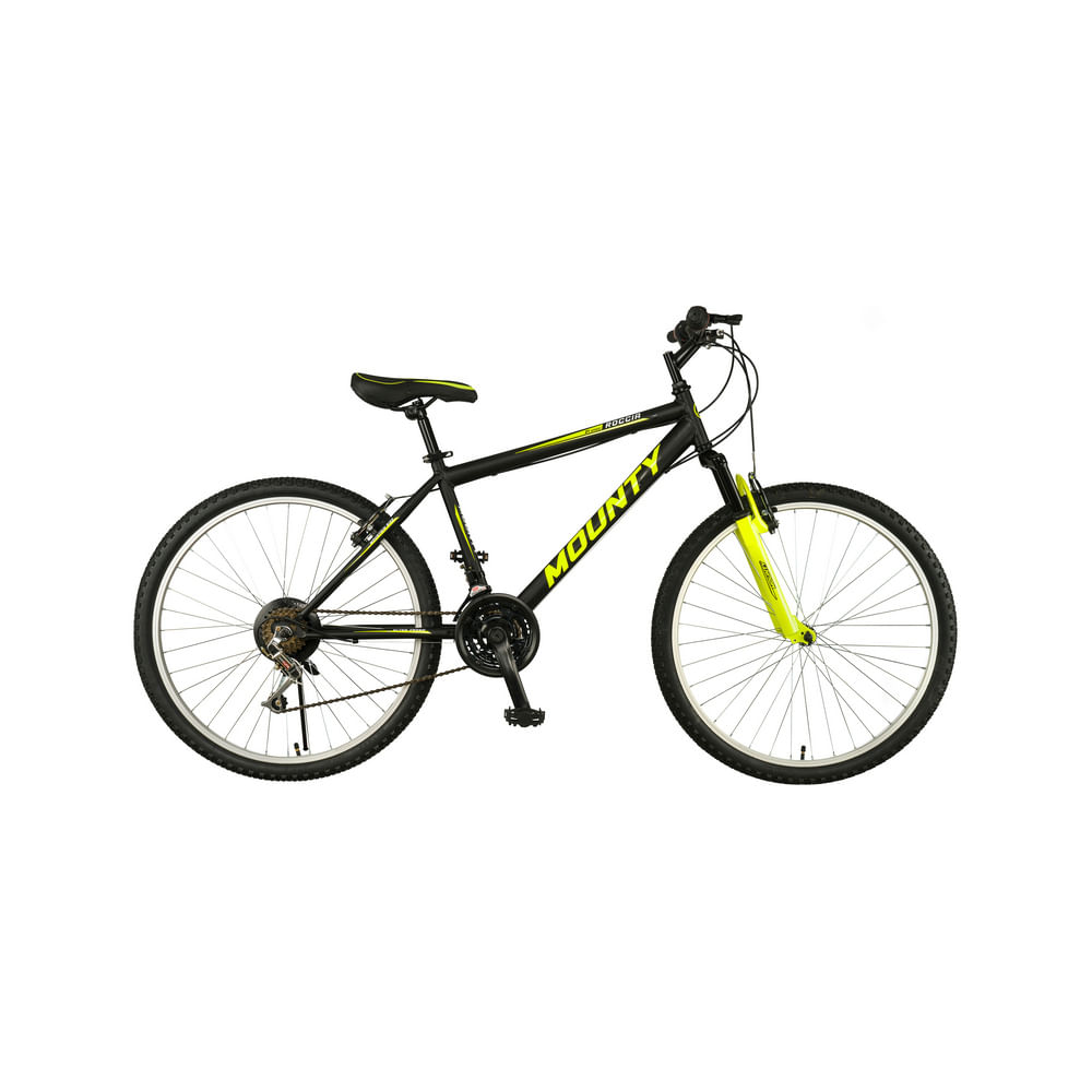 Bicicleta Mounty, 26�, Culoarea Negru - Galben | Pret - Auchan.ro