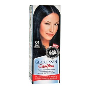 Vopsea de par Gerocossen Color Plus cu argan 0.1 Negru Albastrui