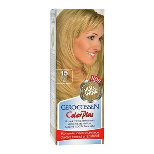 Vopsea de par Gerocossen Color Plus cu argan 15 Blond Clar