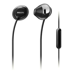 Casti in ear Philips SHE4205BK negre cu microfon pe fir