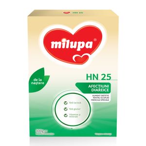 Formula de lapte Milupa HN 25, afectiuni diareice, fara lactoza, 0+ luni, 300g