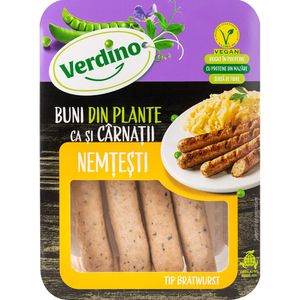 Carnati vegani tip bratwurst Verdino, 200 g