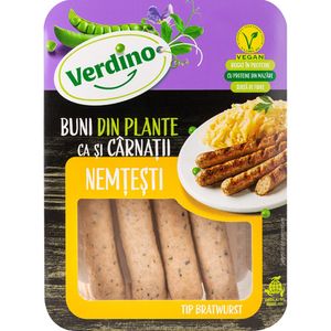 Carnati vegani tip bratwurst Verdino, 200g