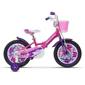 Bicicleta pentru copii Moon Flory mov 16� cu roti ajutatoare
