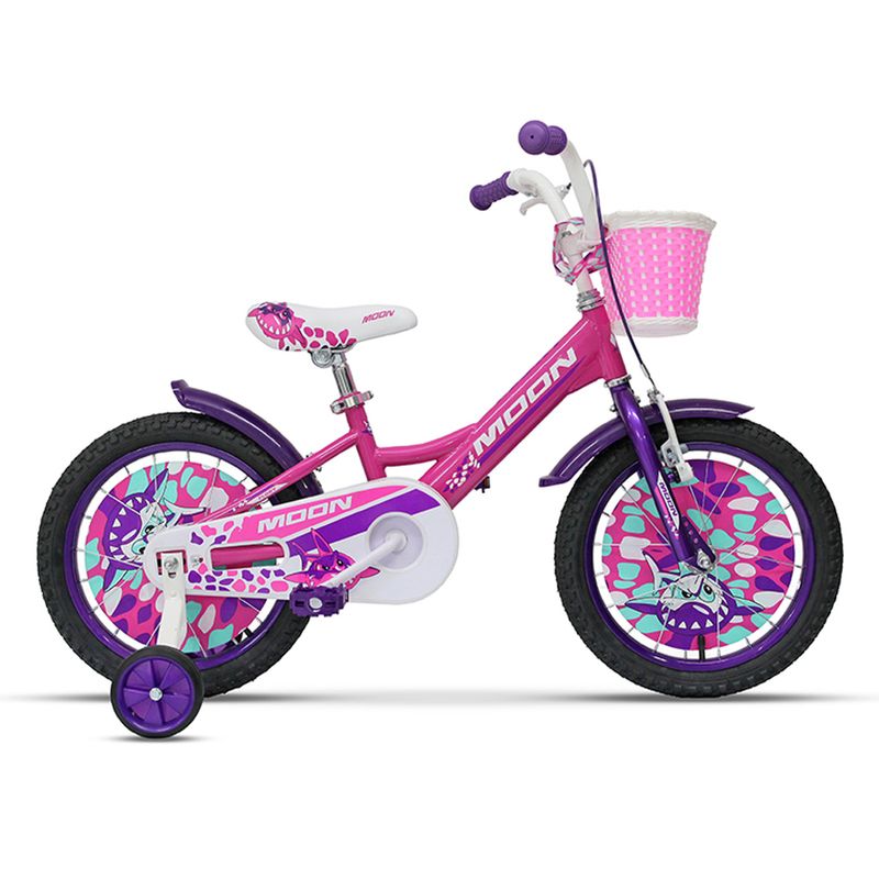 Bicicleta pentru copii Moon Flory mov 16� cu | Pret avantajos - Auchan.ro