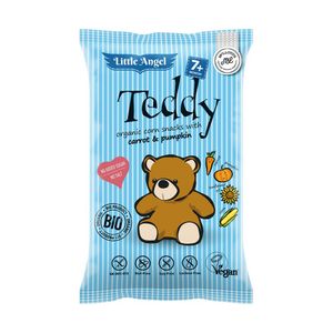 Pufuleti eco cu dovleac si morcov Teddy, de la 7 luni, 30 g