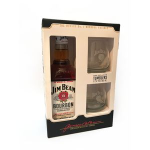 Whisky Jim Beam, Bourbon + 2 pahare 0.7 l