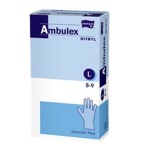 Ambulex Matopat manusi pentru examinre, albastre, 100 de bucati, marimea L