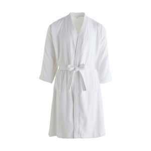 Halat de baie alb auchan essential din bumbac  m/l/xl 300gsm