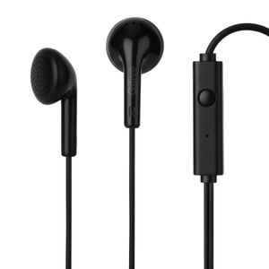 Casti handsfree in ear Qilive Q1666 negre cu telecomanda pe fir
