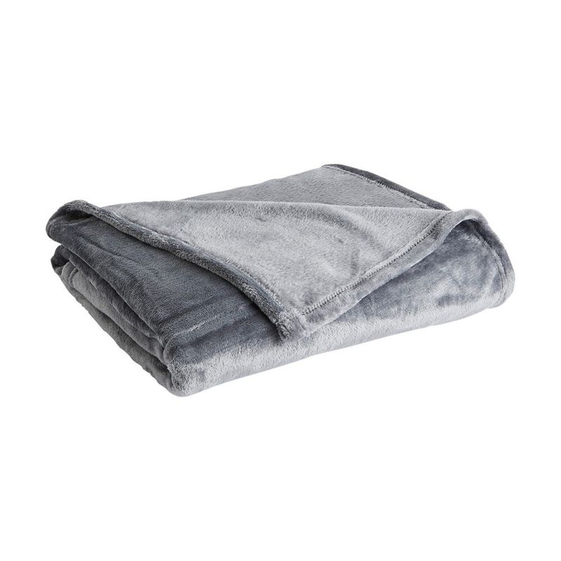Pled din flanel Actuel, 220 grosime, 130 x 170cm, gri | Pret avantajos ...