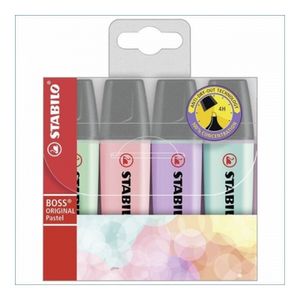 Set 4 textmarkere Stabilo Boss, varf 2-5mm, 4 culori