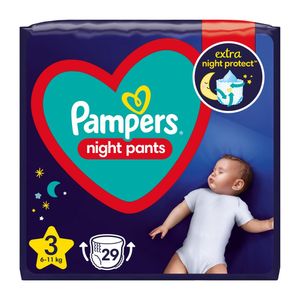 Scutec Chilotel de noapte Pampers Night, marimea 3, 6 - 11 kg, 29 bucati