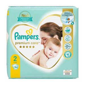 Scutece Pampers Premium Care, marimea 2, 4 - 8 kg, 94 bucati