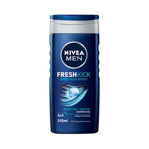 Gel de dus 3 in 1 Nivea Men FreshKick, 250ml