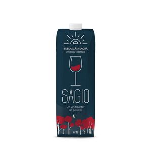 Vin rosu demisec Sagio Babeasca Neagra, 13.2% 1 l