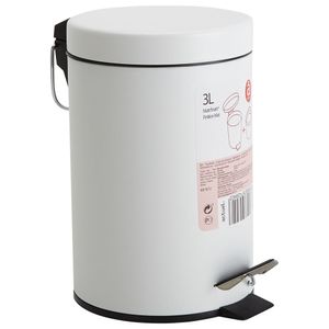 Cos de gunoi alb Actuel din metal, 3 L