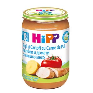 Meniu Hipp Rosii si Cartofi cu carne de pui, de la 8 luni, 220 g