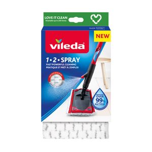 Rezerva pentru mop plat din microfibra, 1-2 Spray Max Vileda, Culoarea Rosu