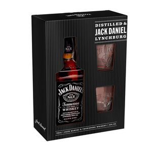 Whisky Jack Daniel's Tennessee No.7, 0.7 l + 2 pahare