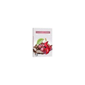 Set de 6 lumanari parfumate pastila, aroma de Chocolate-Cherry Bispol, 4h