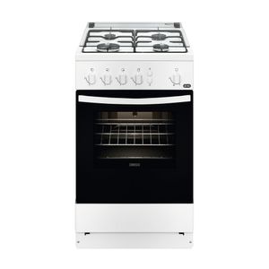 Aragaz Zanussi ZCG510U1WA, 4 arzatoare gaz, Aprindere electrica plita si cuptor, L 50cm, alb