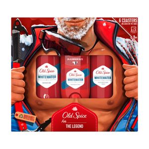 Set pentru cadou barbati deodorant stick + gel dus + deodorant spray Old Spice, 646.8g