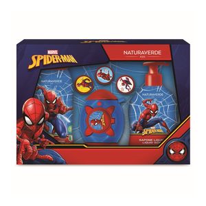 Pachet pentru cadou Set Sampon & Gel de dus + Sapun lichid + Bratara Naturaverde spiderman