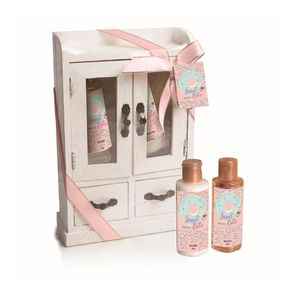 Pachet pentru cadou Set Gel de dus + Lotiune corp + Sare de baie + Sapun  Wooden wardrobe