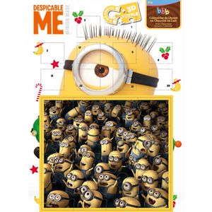 Calendar advent cu ciocolata Minions + puzzle 80 g