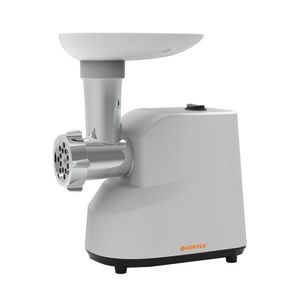 Masina de tocat carne Vortex VO4019, 0.8kg/min, 1300W, accesoriu carnati, Culoarea Alb