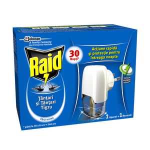 Aparat electric lichid pentru tantari Raid, pentru 30 de nopti, 21 ml