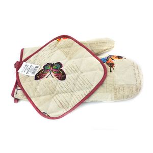 Manusa de bucatarie Textibrod + palmar, decor fluture