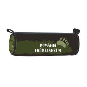 Penar etui tubular Romania neimblanzita cu 1 compartiment, verde