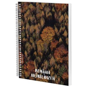 Caiet spira Romania neimblanzita cu 120 de file A4, dictando, diverse modele
