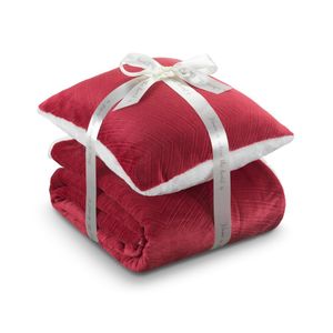 Set patura si perna 40cm Dormeo, 200 x 200cm, rosu