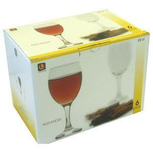 Set Alexander 6 pahare cu picior pentru vin rosu