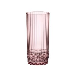 Set pahare long drink America's Bormioli, din sticla, 6 x 400ml, liliac rose