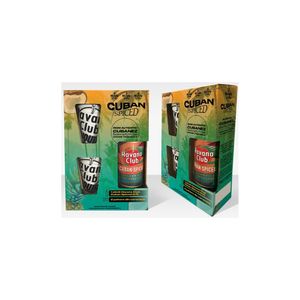Pachet pentru cadou Rom Havana Cuban, 35% 0.7 l + 2 Pahare