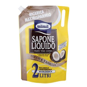 Sapun lichid rezerva Mil Mil cu cocos, 2 l