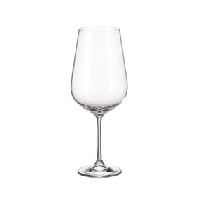 Set 6 pahare cu picior din sticla cristalina pentru vin rosu, 580ml, Strix