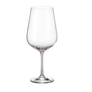 Set 6 pahare cu picior din sticla cristalina pentru vin rosu, 850ml, Strix