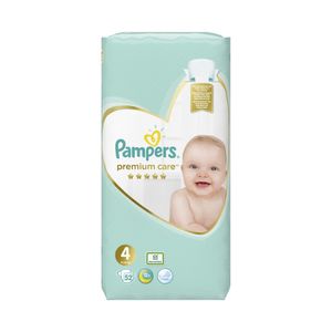 Scutece Pampers Premium Care, marimea 4, 9 - 14 kg, 52 bucati