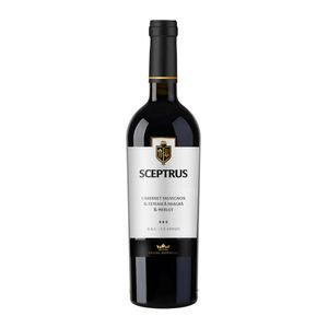 Vin rosu sec Sceptrus Cabernet Sauvignon, Feteasca neagra, Merlot, alcool 14%, 0.75 l