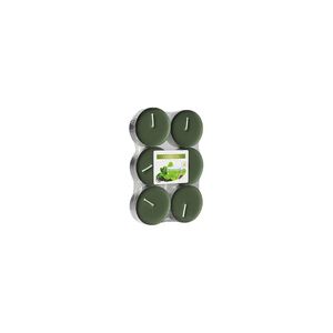 Set de 6 lumanari parfumate pastila cu aroma de Ceai verde Bispol, 8h