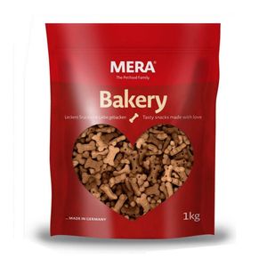 Biscuiti in forma de oase pentru caini adulti Mera, miel si orez, 1 kg