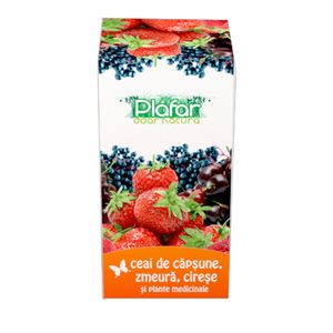 Ceai Plafar capsune, zmeura, cirese si plante medicinale, 40 g