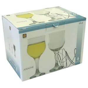 Set 6 pahare Uniglass Ariadne pentru vin alb 18.5 cl