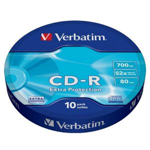 Pachet wrap 10 CD-uri Verbatim 700MB extra protection
