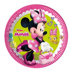 Set 8 farfurii din carton party Procos, 23cm, Model Minnie Mouse